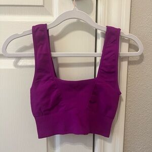 Free people movement good karma square neck bra in vivid violet size xs/s